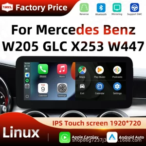 Suitable for Mercedes-Benz C-Class W205 Glc X253 10.25inch Android Car Bluetooth Navigation Central Control All-In-One Machine