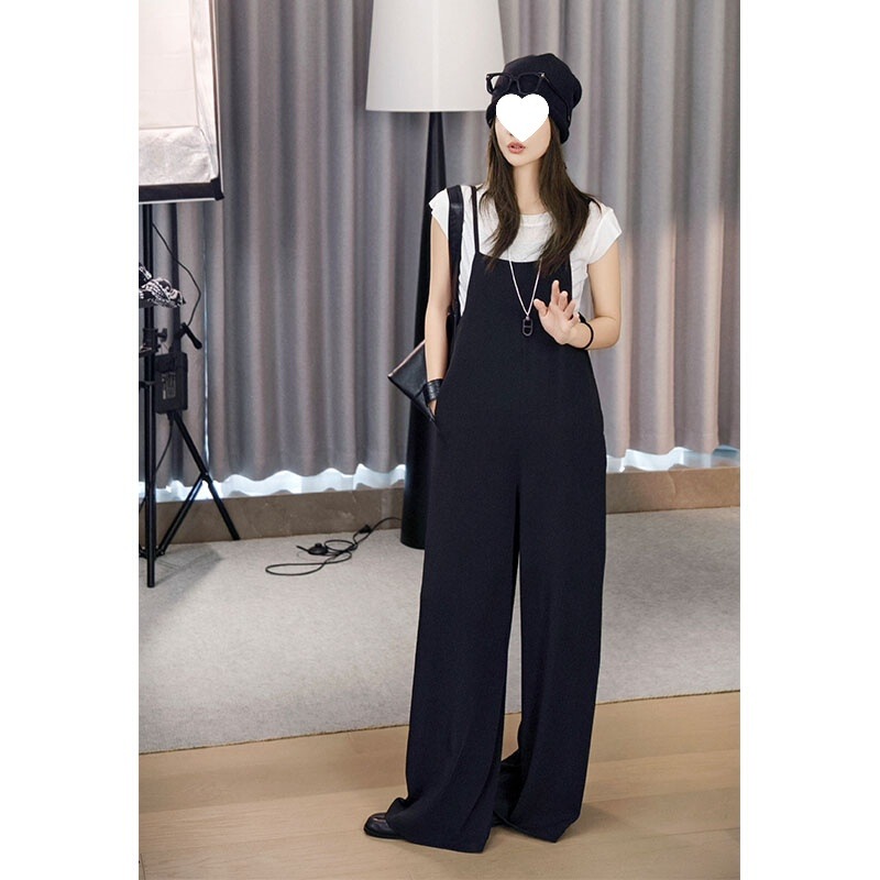 Meiyang MEIYANG hanging jumpsuit matting anti-penetration_loose straight suspenders [small 70]-Thursday