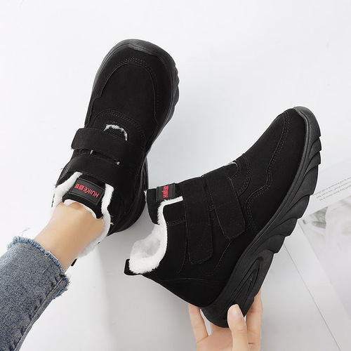  Winter Women's Shoes New Style Plush Warm Snow Cotton Shoes Fashionable and Versatile Casual Shoes Lightweight Anti-Slip Mom Shoes
