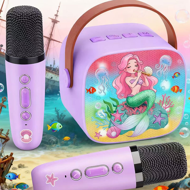 Bluetooth Speaker Wireless Karaoke Microphone Heavy Bass Singing Device Cross-Border P2/K1_voghion.com