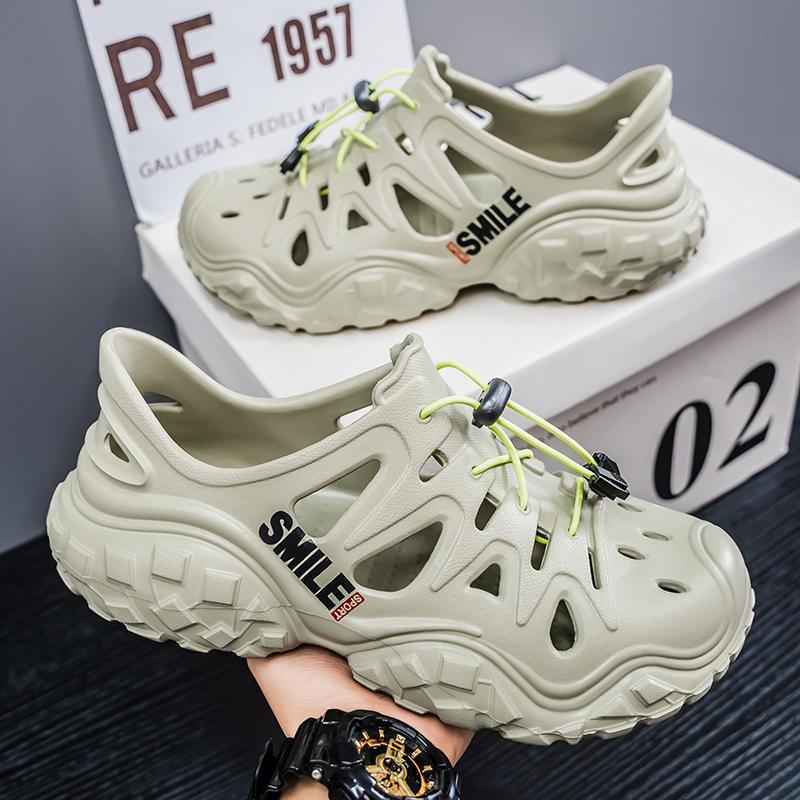 2025 verano estilo caliente fondo suave zapatos con agujeros transpirables sandalias de conducción