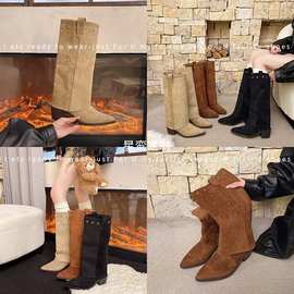 2025大码百搭上架时尚一靴外贸跨境自拍穿放心图片新款两