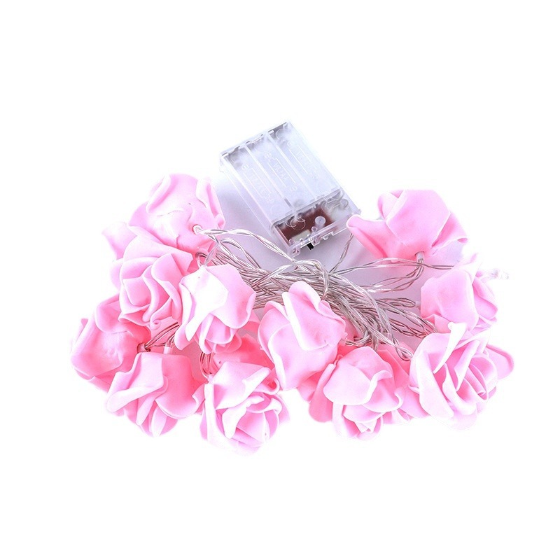LED simulación rosa cadena de luz Día de San Valentín cumpleaños diseño batería caja flor luz cadena tronco decoración luces de colores