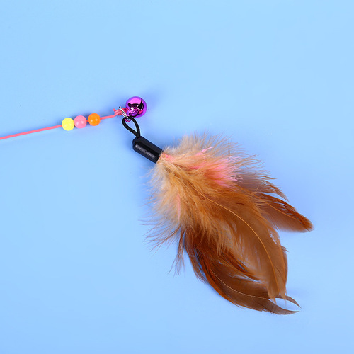 New product recommendation: Wire cat teasing rod, pet cat toy, caterpillar, mouse, fish, feather bell, cat teasing rod