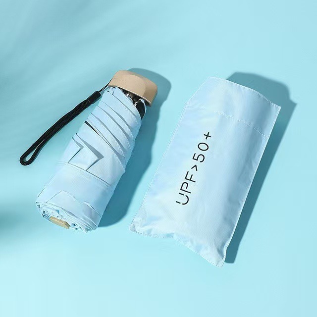 Paraguas solar para mujeres protector solar anti-UV paraguas portátiles pequeñas paraguas sol y lluvia mini paraguas personalizados al por mayor