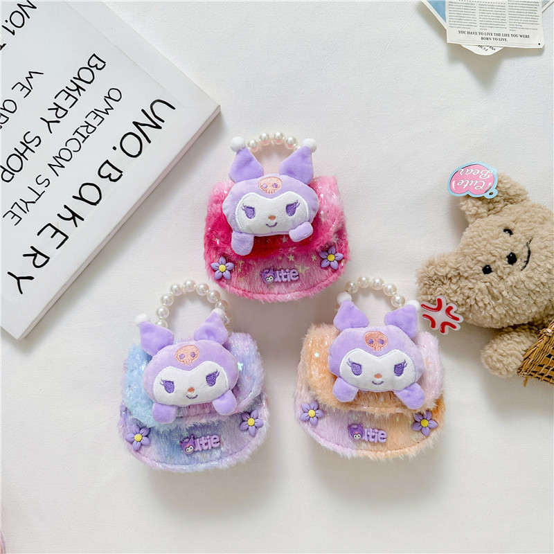 El Comercio exterior transfronterizo popular de la felpa del bolso de los niños de moda de encaje arco monedero lindo Occidental Princesa bolsa de mensajero