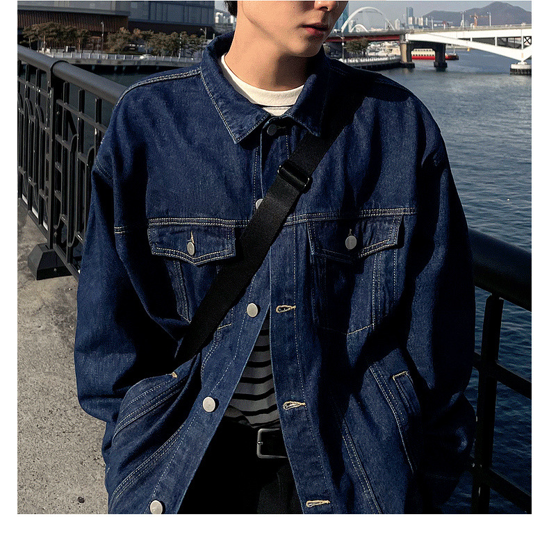 Men's Denim Jacket For Men Classic Casual Style For Autumn_voghion.com