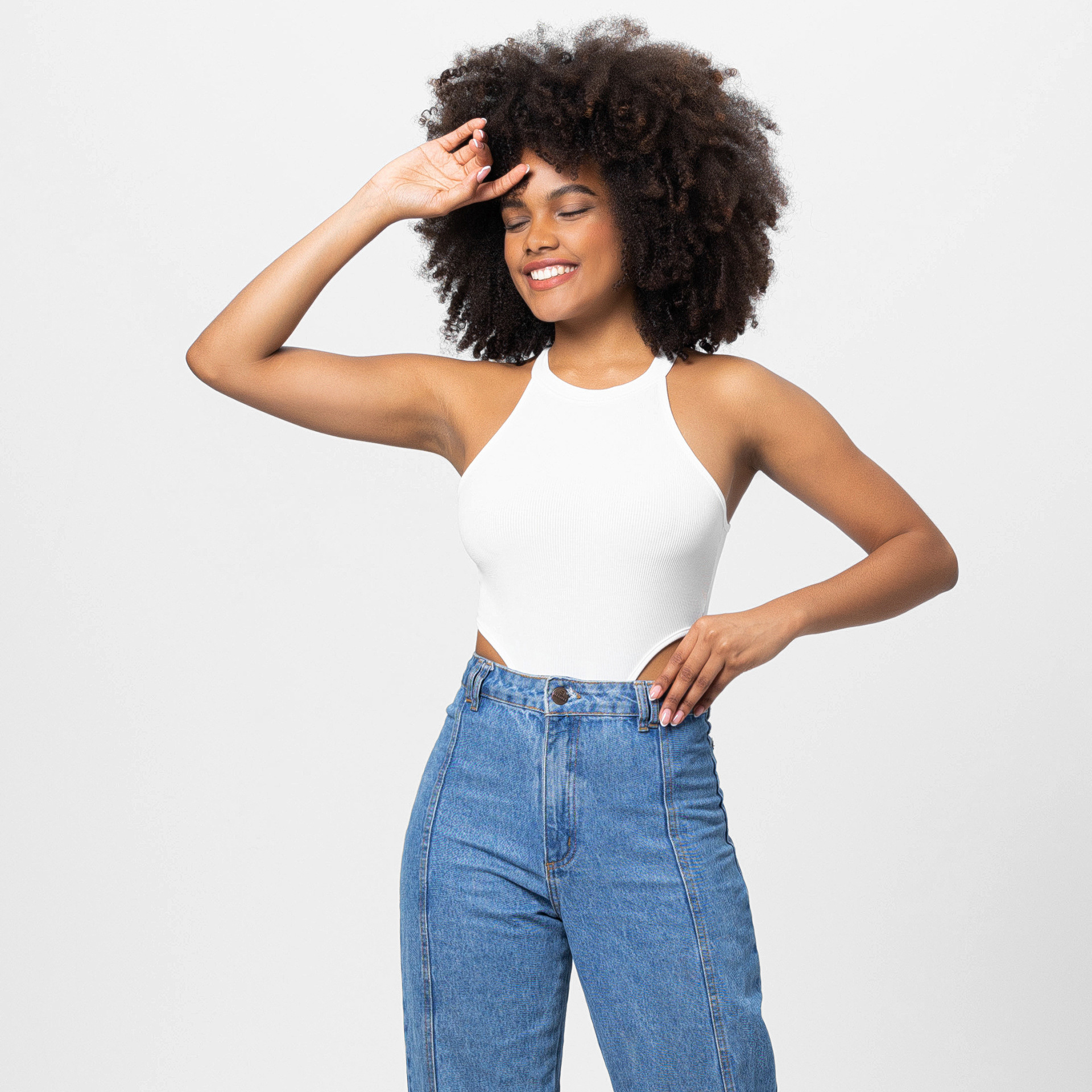 Macacão feminino de cor sólida, camiseta com forquilha alta, fio justo, shorts Spice Girls_voghion.com