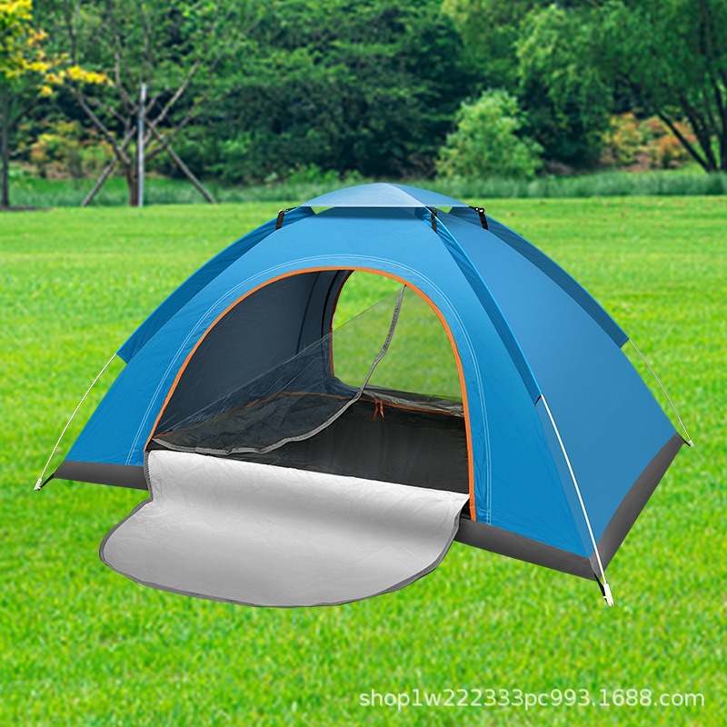 Carpa automática Camping al aire libre Carpa automática plegable para 3-4 personas en la playa Fácil apertura rápida doble manual de alta velocidad