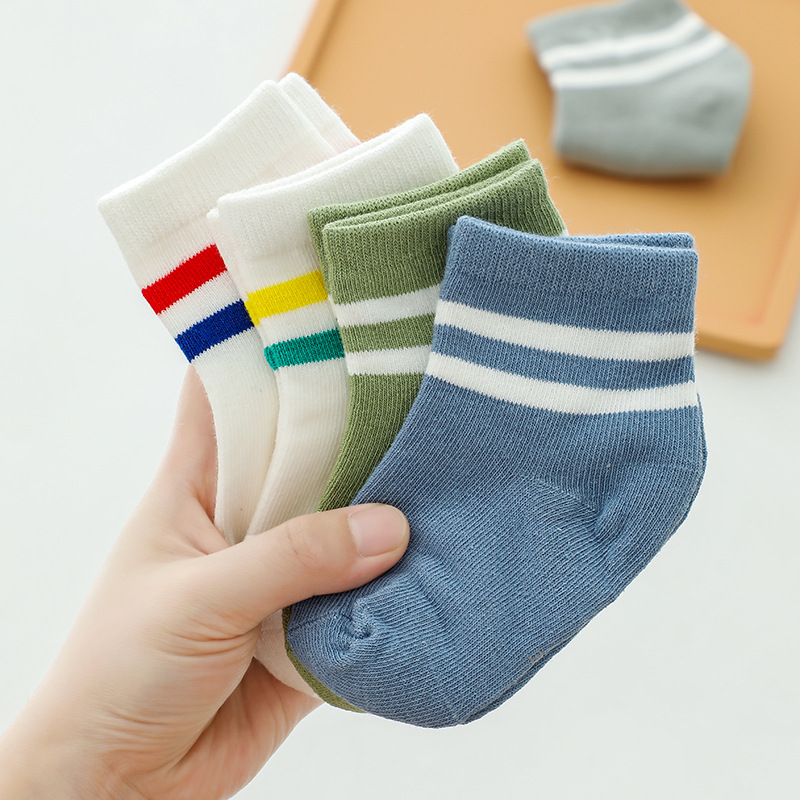 Children's socks Spring and Autumn, wholesale for boys and girls, Korean style, fashionable kids' sports socks, student college crew socks