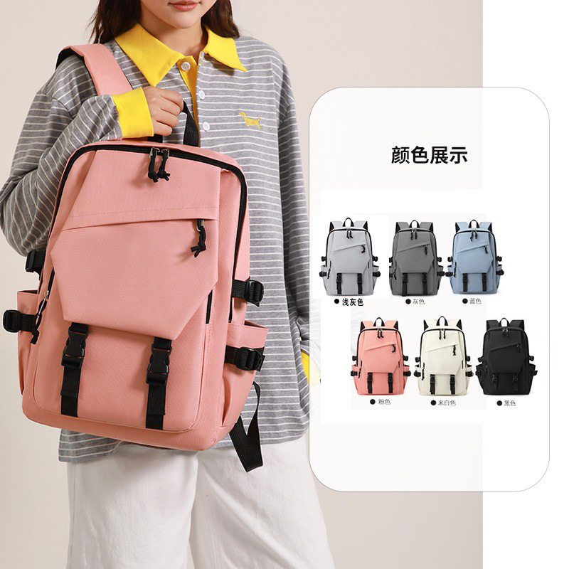 Mochila de estudiantes de secundaria de niñas de secundaria superior personalizada logotipo impresa de gran capacidad mochila de computadora de ocio mochila de viaje