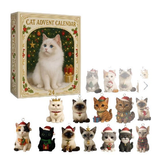 跨境新品2025 Cat Lovers Advent Calendar猫咪盲盒|undefined