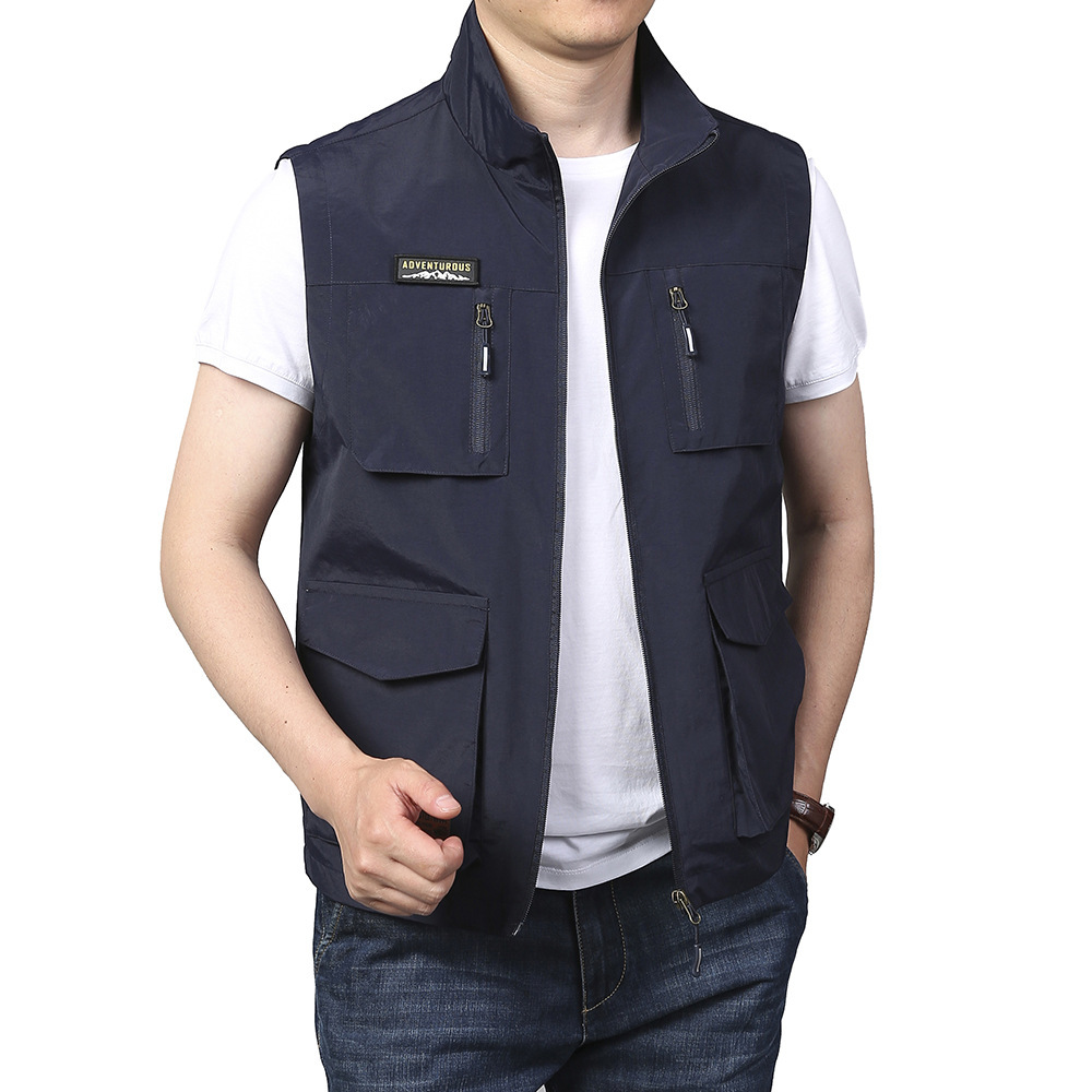 진한 파란색 [고품질 - 포켓 6개 + 벨크로 OEM 가능]