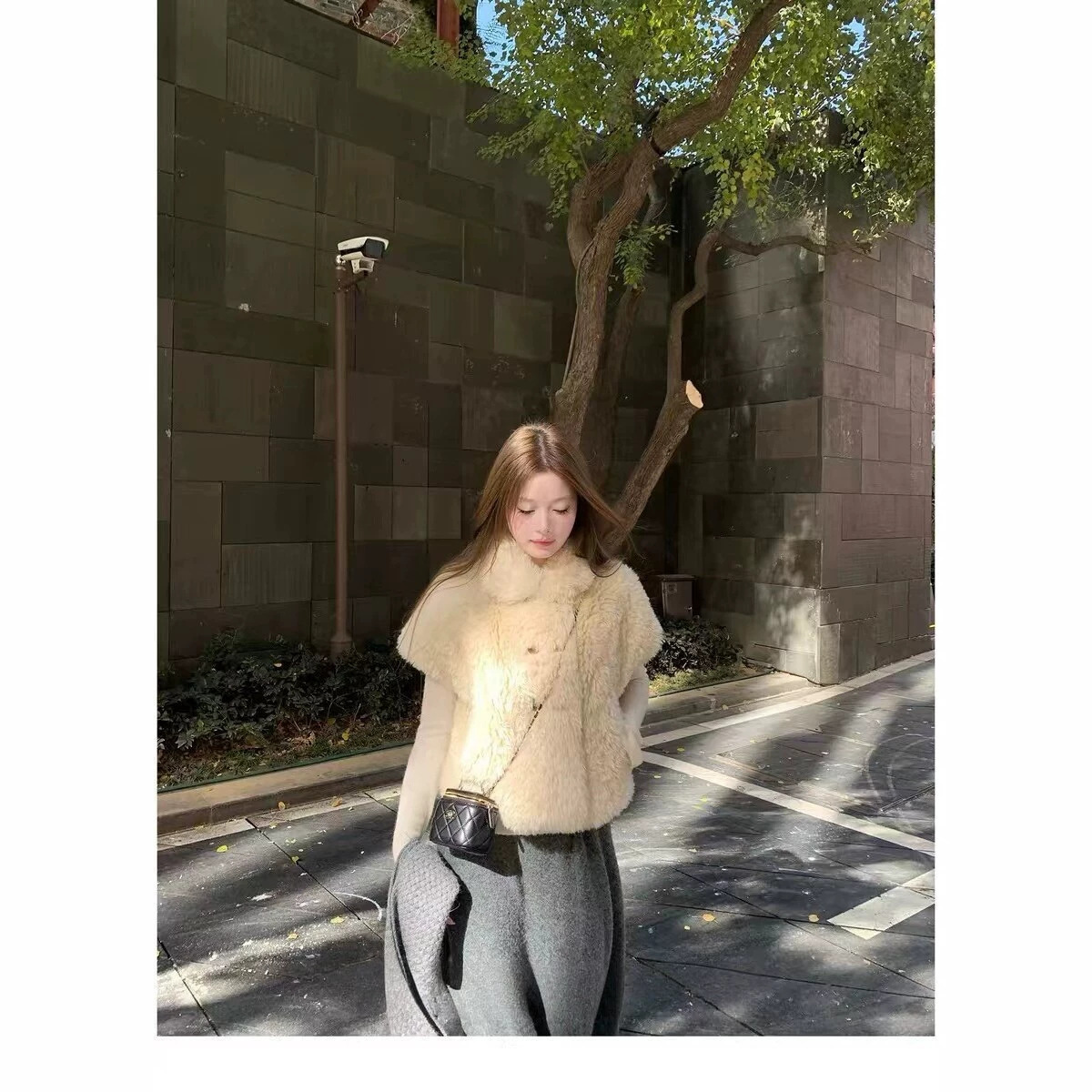 2026 Hot Selling Women's Rich Style Fur-lined Eco-friendly Fur Vest, Winter Style Fur-lined Shoulder Vest