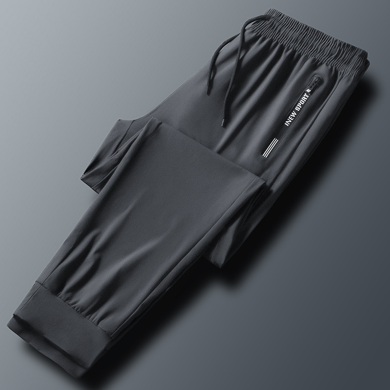Pantalones de seda de hielo pantalones de secado rápido elásticos para hombres verano hombres transpirables deportes al aire libre fitness correr pantalones casuales al por mayor