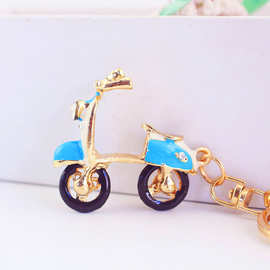 创意水钻可爱机车汽车钥匙扣女包扣金属挂件钥匙链礼品礼物608