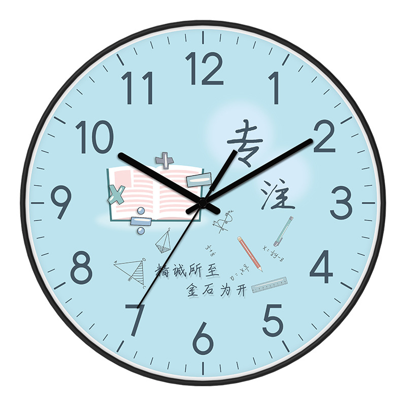 Reloj de pared de aula Junior High School secundaria escuela inspiracional estudio estudiante Escuela Primaria Reloj de pared-montado mudo clase fábrica reloj al por mayor image 18
