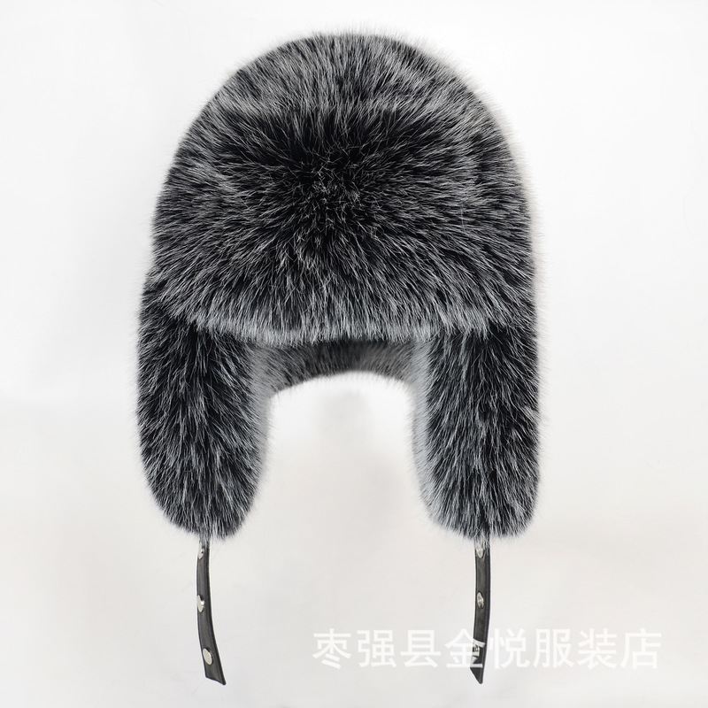 批发秋冬雷锋帽显瘦滑雪帽男女同款仿皮草毛毛帽子护耳帽潮流百搭|undefined