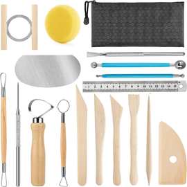 18件软陶黏土珠工艺制作模具陶瓷工艺工具镭丝工具木刀工具