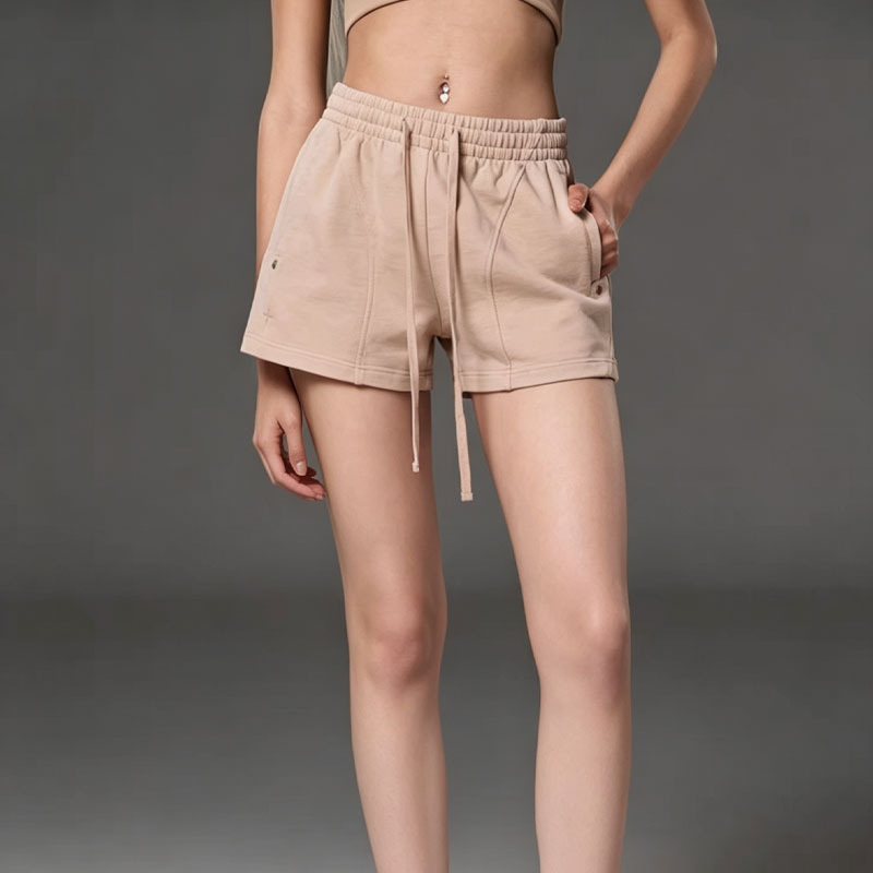 Smk Eternal Prism Sports Shorts Lace-Up Cotton Casual Pants for Women New Summer Style Smk Eternal Prism Sports Shorts Lace-Up Cotton Casual Pants for Women New Summer Style
