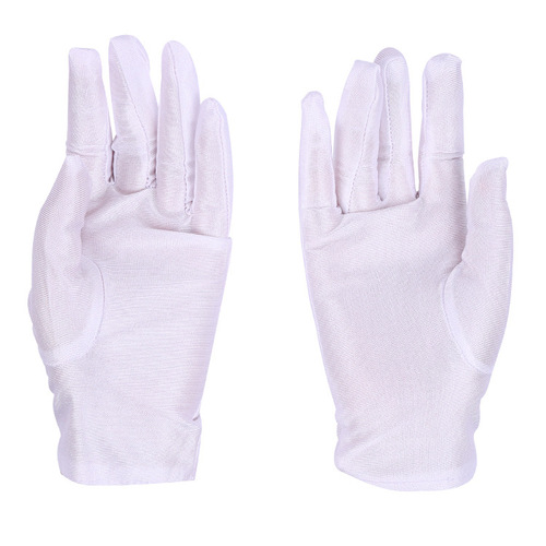Sher Gloves Spandex Gloves High Elasticity Women's Thin Sunscreen Performance Dance Jewelry Etiquette Gloves White Gloves
