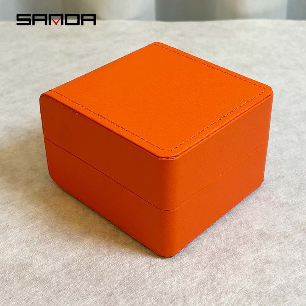 개별 가죽 상자 베개 모델-오렌지