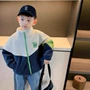 男童宽松版三色拼接外套