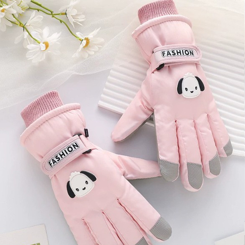 Skiing and cycling upgraded model-pink-1 pair [windproof, warm and temperature locking]