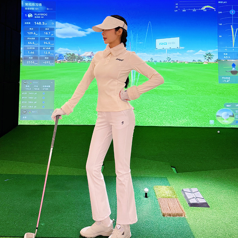 Tashi Golf Spring High Quality Golf Clothing Women's Slim Fit Stretch Warm Long Sleeve Top Quick Drying Trousers