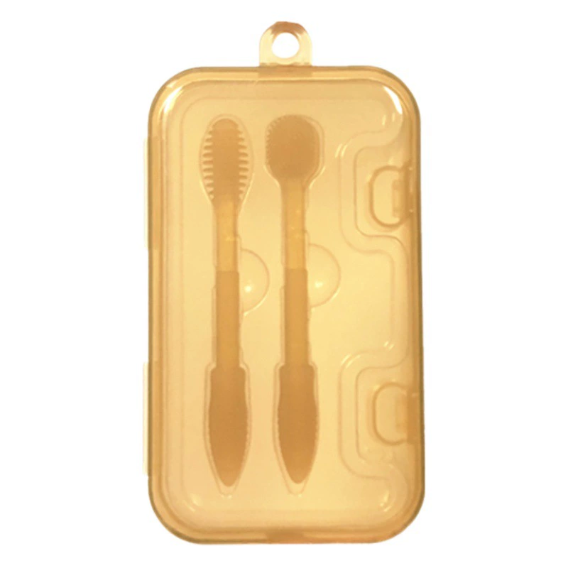 Набор детских зубных щеток для младенцев и новорожденных, зубная щетка с мягкой щетиной из нано-силикона, щетка для ухода за полостью рта с нано-антибактериальными свойствами.