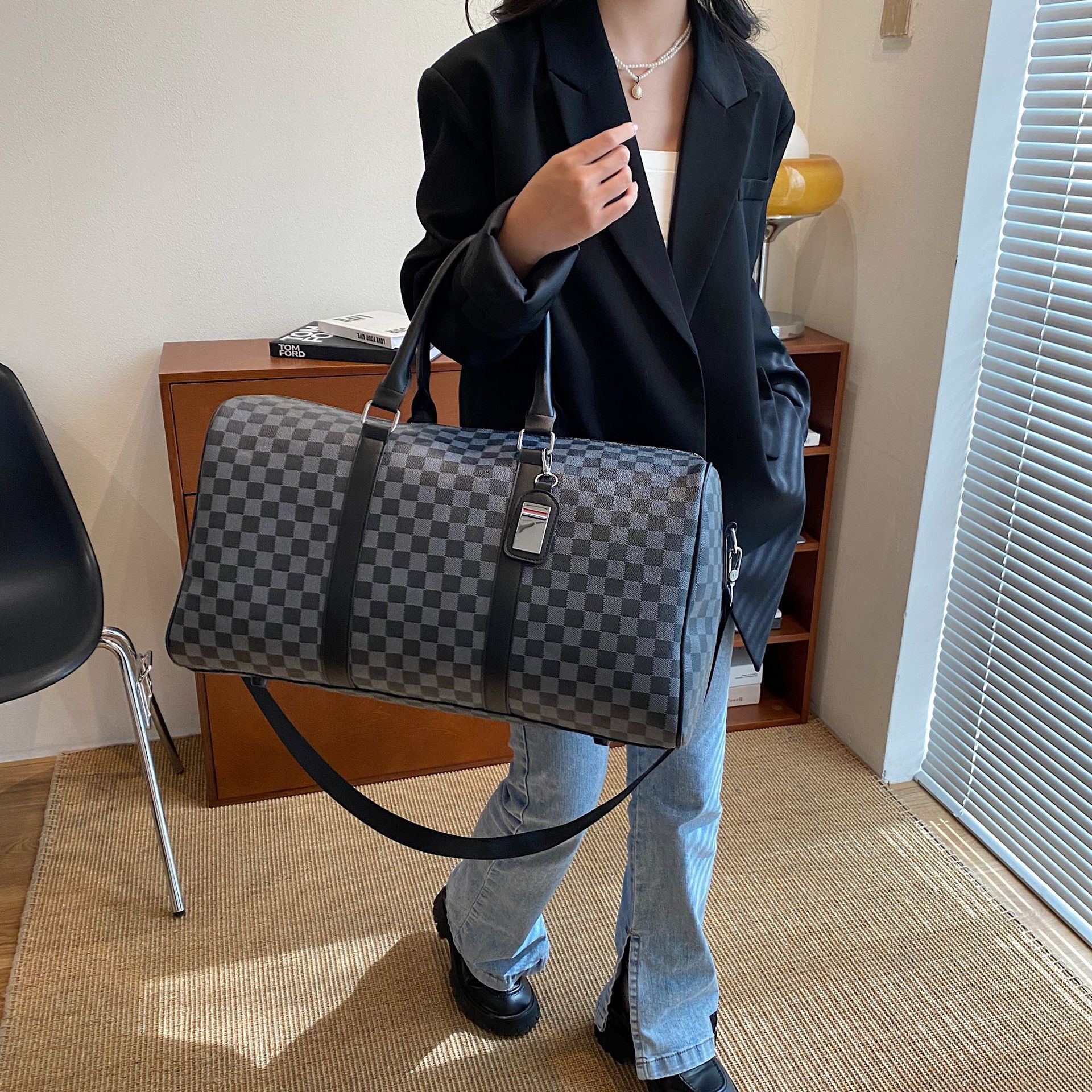 Korean Style Hand Carry Luggage Bag Business Travel Bag For Men And Women Large Capacity Travel Bag Shoulder Crossbody Gym Bag - Thumbnail 6
