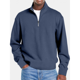 Amazon New Autumn Long Sleeve Zipper Men Casual Top Sportswear