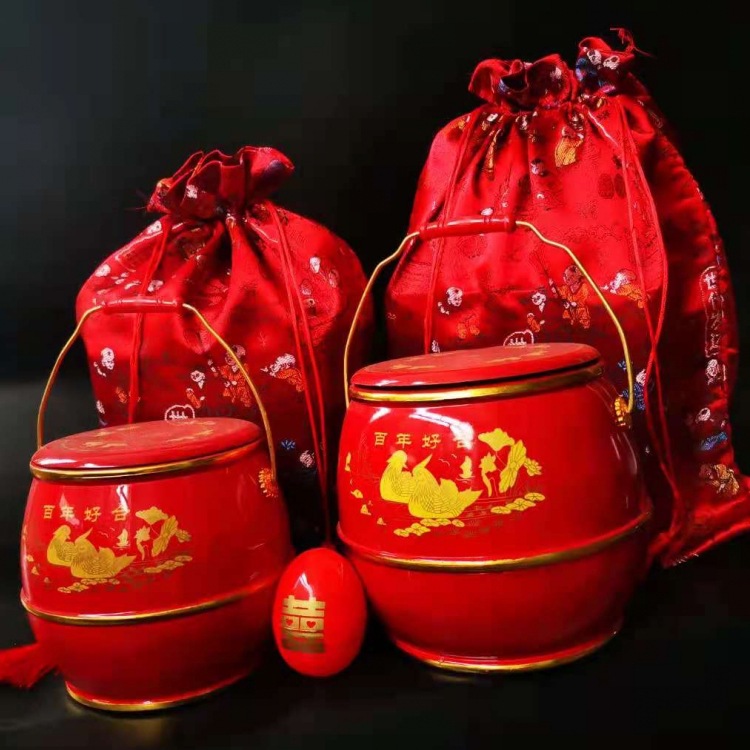 Wholesale wedding descendant bucket, plastic descendant bucket, toilet bucket, raw bucket, treasure bucket, bridal dowry supplies