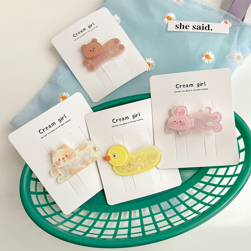 Cute Creative Cartoon Animal Girls' Hairpin Side Bang Clip display picture 1