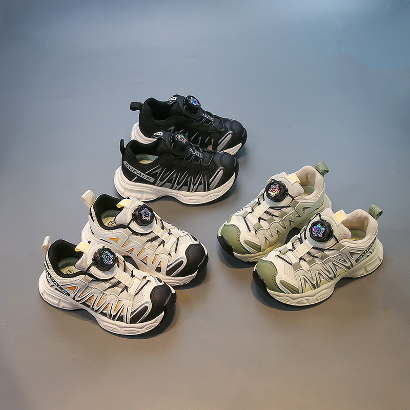 Girls' and Boys' Breathable Non-Slip Sports Shoes, Outdoor Hiking Shoes, Running Mesh Shoes for Older Children, Dad Shoes