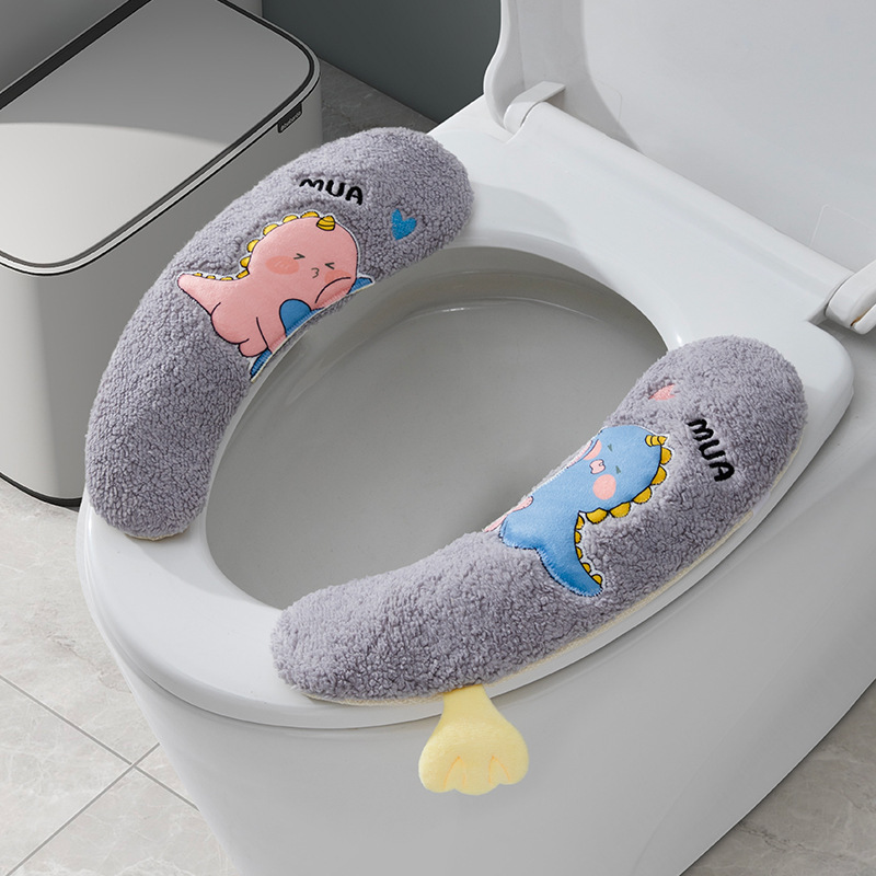 Cuatro estaciones hogar engrosado tipo fijación cojín de inodoro lavable cojín de inodoro pegado cojín de inodoro cojín de inodoro