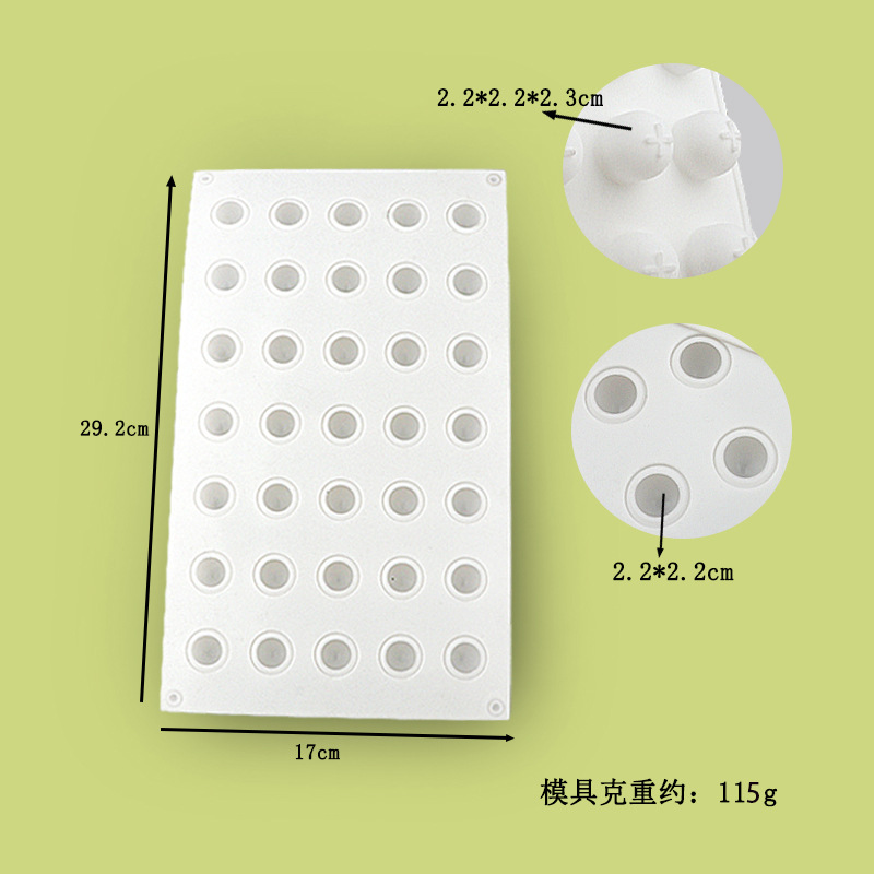 35 piezas de trufa pastel de chocolate molde francés postre bola sándwich mousse molde de silicona herramienta para hornear