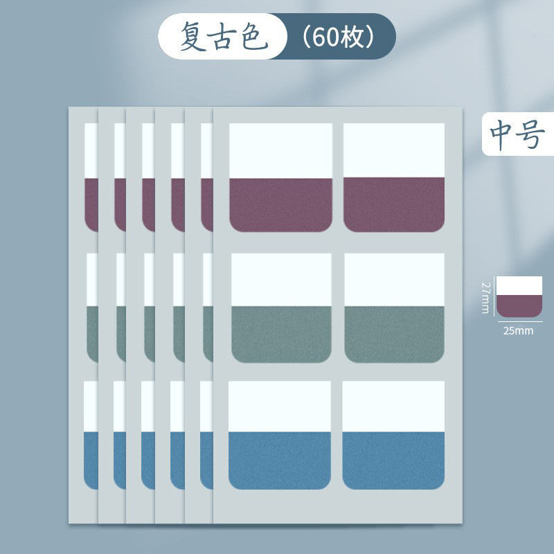 Etiquetas engomadas del índice etiquetas engomadas de la etiqueta de la paginación de la tarjeta pequeña se pueden escribir notas pegajosas estudiantes utilizan las etiquetas engomadas fluorescentes del indicador de la marca