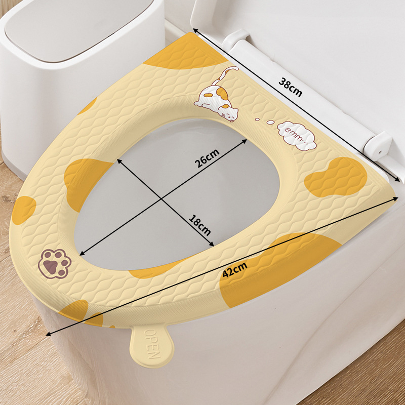 便器マット冬防水新型v型便器座布団家庭用トイレ四季通用泡無洗濯座布団|undefined
