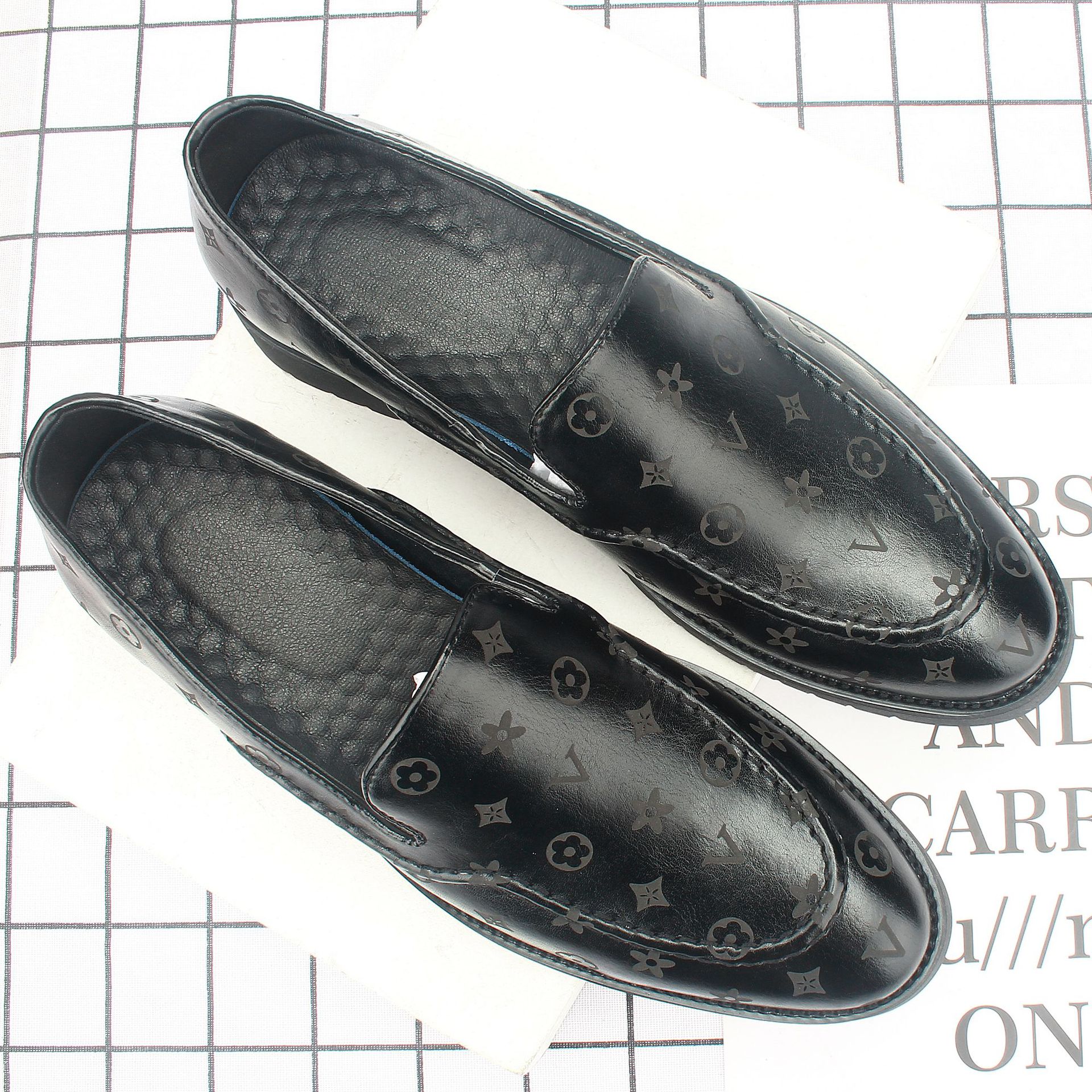 ��Ь�ļ��¿�Ӣ������ƤЬ��ʿ��ͷ�׽��ָ�Ьһ�ŵ�����Ь��230