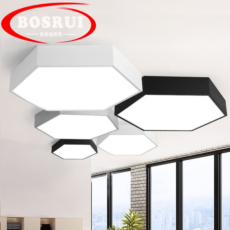 Hexagon Geometry Office bedroom a living room Corridor Aisle Internet cafes Gym Dance Studio Hive Ceiling lamp
