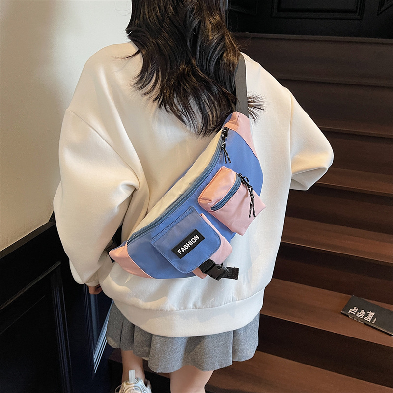 Source Manufacturer Fashion Waist Bag Sports Chest Bag Backpack Women's Trendy Oxford Cloth Casual Cloth Bag Design Crossbody Bag Source Manufacturer Fashion Waist Bag Sports Chest Bag Backpack Women's Trendy Oxford Cloth Casual Cloth Bag Design Crossbody Bag