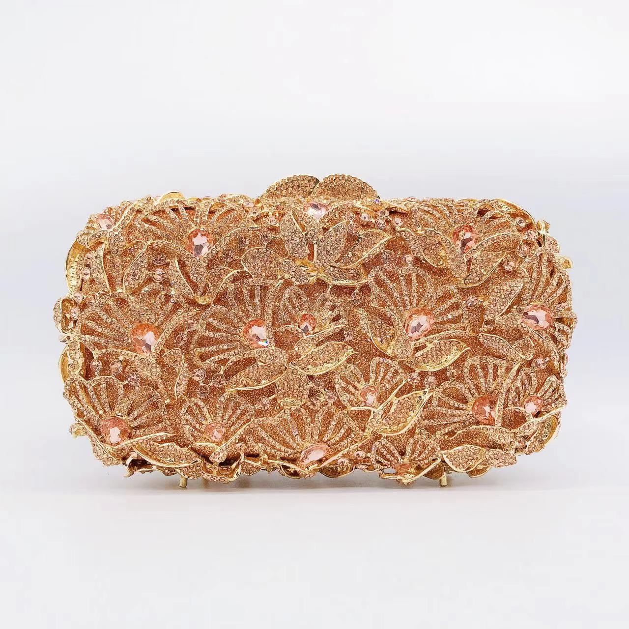 Túi clutch dạ tiệc nạm kim cương xách tay đính đá lấp lánh — 44 chi tiết 22