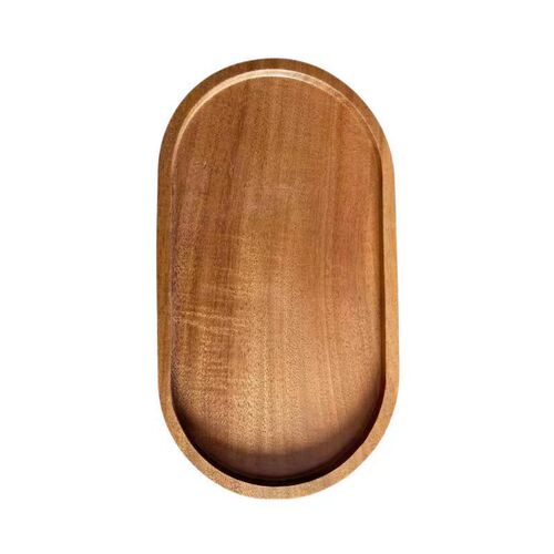 Cross-border wooden pallet rectangular wenge wood pallet insulation solid wood grain plate oval bread board dining plate