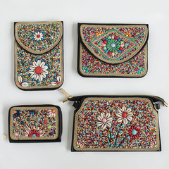 波西米亞風包米珠民族風挎包貝殼手機包花朵PU旅拍單肩斜挎女方包