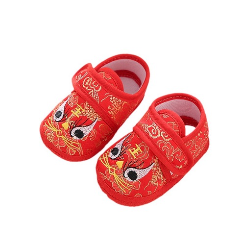 Manufacturer wholesale new baby spring and autumn tiger head shoes, 100-day-old soft-soled baby toddler tiger head shoes