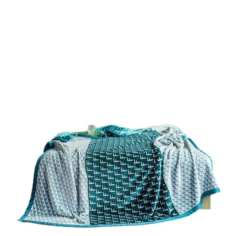 Manta de franela de lujo ligero un suministro de transmisión en vivo transfronterizo de Ding engrosada manta antiestática de vellón de coral de doble capa