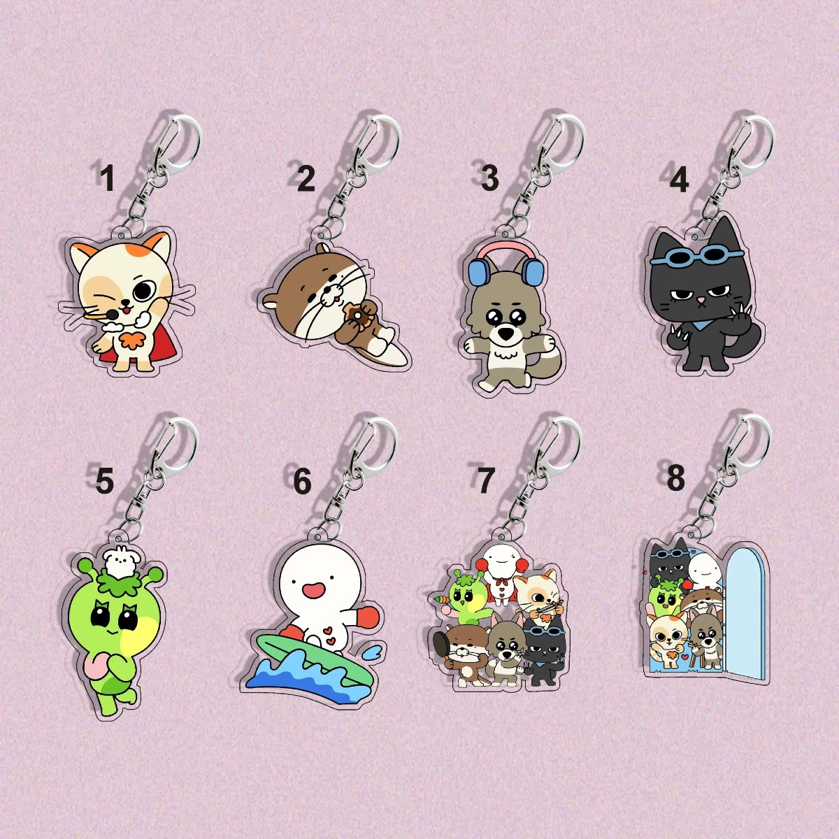 BOYNEXTDOOR peripheral BBNEXDO pendant IWOO bag acrylic school bag keychain 1251