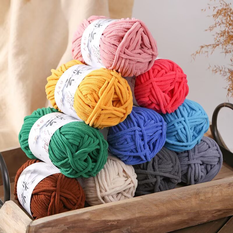 Cloud-Like Fine Ice Strip Yarn, Velvet Yarn for Hand-Knitted Dolls, DIY Soft Thick Scarf Yarn, Knitting Sweater Yarn, Crochet Slipper Yarn Cloud-Like Fine Ice Strip Yarn, Velvet Yarn for Hand-Knitted Dolls, DIY Soft Thick Scarf Yarn, Knitting Sweater Yarn, Crochet Slipper Yarn