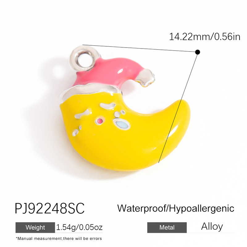 ヨーロッパとアメリカのステンレス鋼 DIY ジュエリー アクセサリー漫画フルーツデザート小動物オーシャンスタイル愛のオイルドリップペンダント|undefined